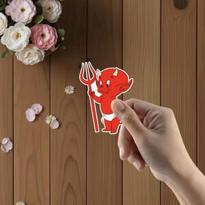 Cute Cartoon Devil Monster Car Bumper Sticker Decal Water Bottle Laptop